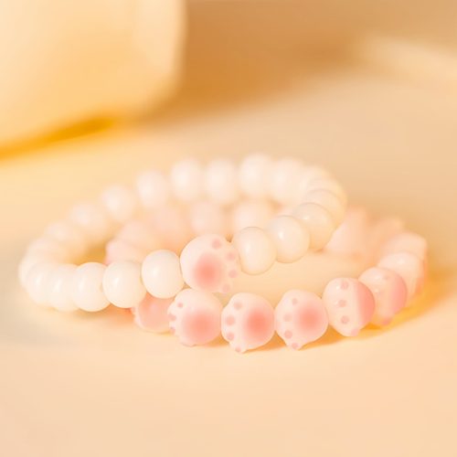 Natural Bodhi Seed Lucky Cat Paw Bracelet