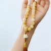 天然菩提樹 獅子舞チャーム 腕輪念珠 Natural Bodhi Seed Dancing Lion Charm Bracelet