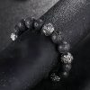 Natural Lava Rock & Tiger Eye Om Mani Padme Hum Bracelet Natural Lava Rock & Tiger Eye Om Mani Padme Hum Bracelet