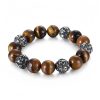 Natural Lava Rock & Tiger Eye Om Mani Padme Hum Bracelet Natural Lava Rock & Tiger Eye Om Mani Padme Hum Bracelet