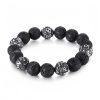 Natural Lava Rock & Tiger Eye Om Mani Padme Hum Bracelet Natural Lava Rock & Tiger Eye Om Mani Padme Hum Bracelet