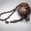 Nine-Eye Dzi Bead Red Agate Necklace Nine-Eye Dzi Bead Red Agate Necklace