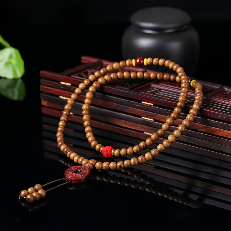Peach Wood Bodhi Seed Lotus Meditation Bracelet Peach Wood Bodhi Seed Lotus Meditation Bracelet