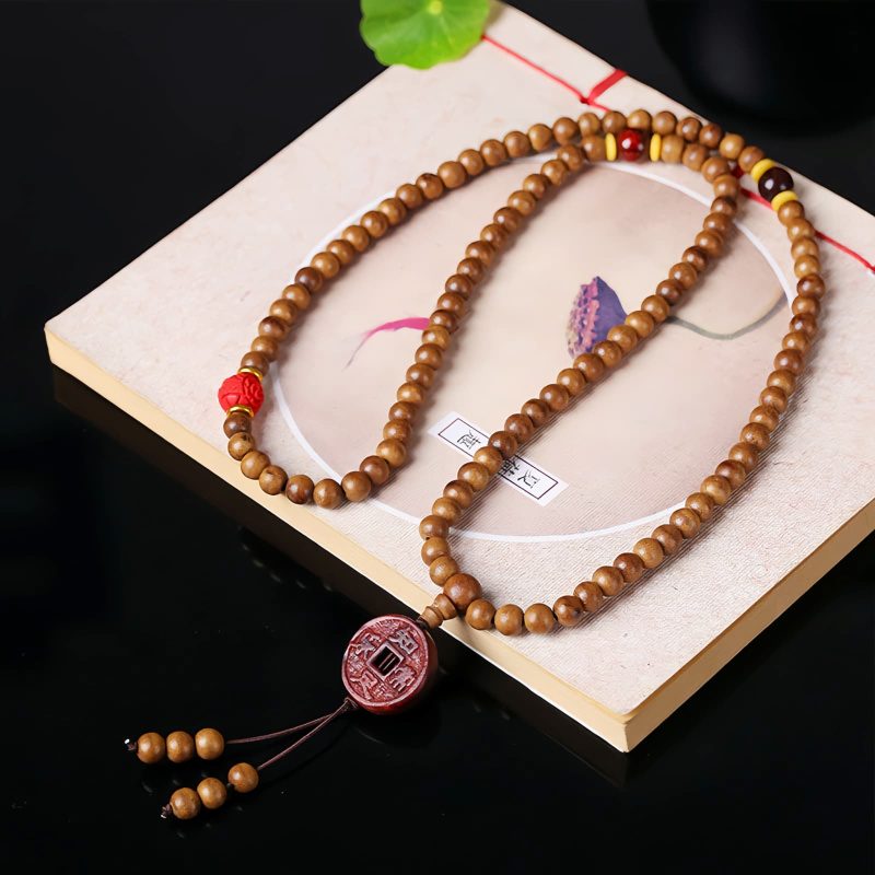 Peach Wood Bodhi Seed Lotus Meditation Bracelet Peach Wood Bodhi Seed Lotus Meditation Bracelet