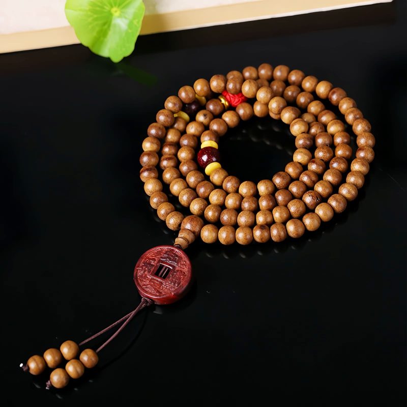 Peach Wood Bodhi Seed Lotus Meditation Bracelet Peach Wood Bodhi Seed Lotus Meditation Bracelet