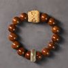 Purple Bodhi Seed Wisdom Bracelet with Dancing Lion Purple Bodhi Seed Wisdom Bracelet with Dancing Lion