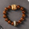 Purple Bodhi Seed Wisdom Bracelet with Dancing Lion Purple Bodhi Seed Wisdom Bracelet with Dancing Lion
