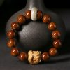 Purple Bodhi Seed Wisdom Bracelet with Dancing Lion Purple Bodhi Seed Wisdom Bracelet with Dancing Lion
