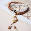 Sandalwood Cat's Eye Dzi Protection Bracelet Sandalwood Cat's Eye Dzi Protection Bracelet