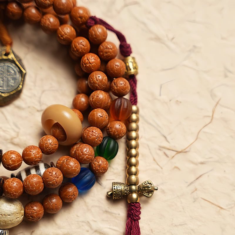 Tibet 108 Mala Bodhi Seed Wisdom Bracelet