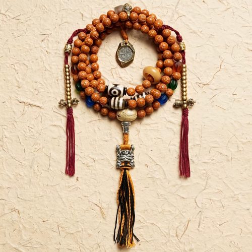 Pulsera Tibetana de 108 Semillas de Bodhi para la Sabiduría Pulsera Tibetana de 108 Semillas de Bodhi para la Sabiduría