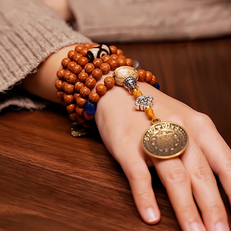 Tibet 108 Mala Bodhi Seed Wisdom Bracelet