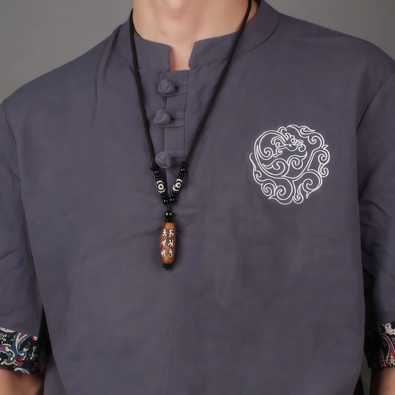 Tibet Dzi Bead Om Mani Padme Hum Avalokitesvara Wealth Necklace Tibet Dzi Bead Om Mani Padme Hum Avalokitesvara Wealth Necklace