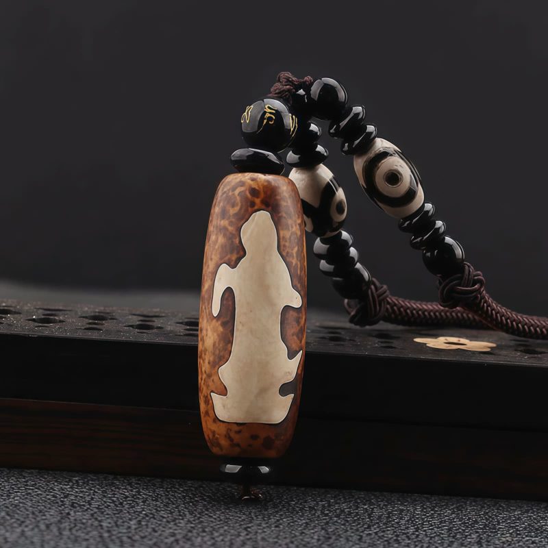Tibet Dzi Bead Om Mani Padme Hum Avalokitesvara Wealth Necklace Tibet Dzi Bead Om Mani Padme Hum Avalokitesvara Wealth Necklace