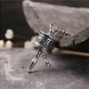 Tibetan 925 Sterling Silver Om Mani Padme Hum Prayer Wheel Necklace Tibetan 925 Sterling Silver Om Mani Padme Hum Prayer Wheel Necklace