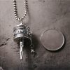 Tibetan 925 Sterling Silver Om Mani Padme Hum Prayer Wheel Necklace Tibetan 925 Sterling Silver Om Mani Padme Hum Prayer Wheel Necklace