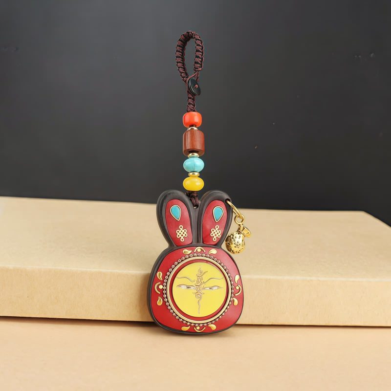 Tibetan Ebony Five God of Wealth Key Chain Tibetan Ebony Five God of Wealth Key Chain