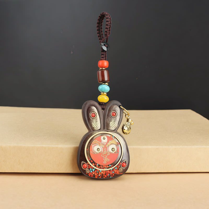 Tibetan Ebony Five God of Wealth Key Chain Tibetan Ebony Five God of Wealth Key Chain