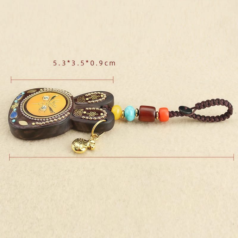 Tibetan Ebony Five God of Wealth Key Chain Tibetan Ebony Five God of Wealth Key Chain