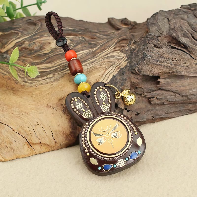 Tibetan Ebony Five God of Wealth Key Chain Tibetan Ebony Five God of Wealth Key Chain