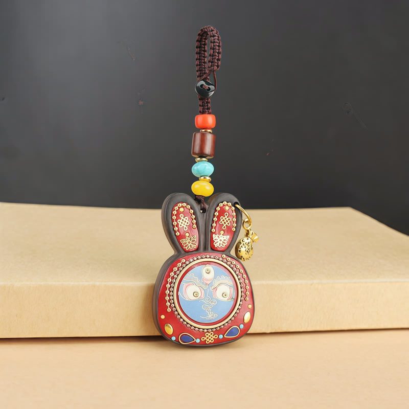 Tibetan Ebony Five God of Wealth Key Chain Tibetan Ebony Five God of Wealth Key Chain