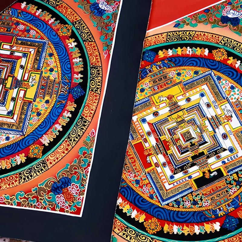 Tibetische Mandala-Thangka Blind Box (Handgefertigt) Tibetan Handmade Mandala Thangka Blind Box