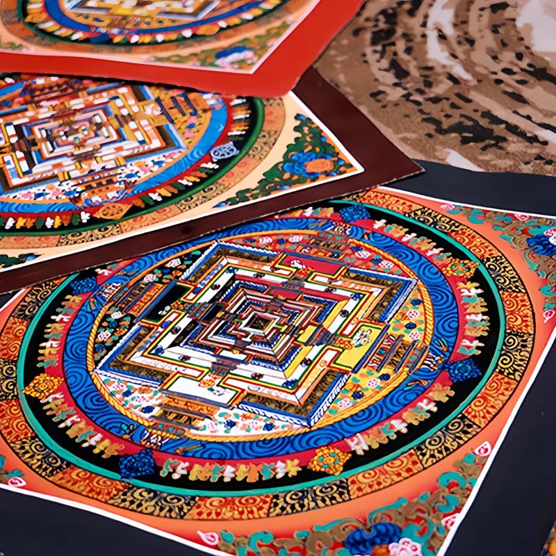 Tibetische Mandala-Thangka Blind Box (Handgefertigt) Tibetan Handmade Mandala Thangka Blind Box