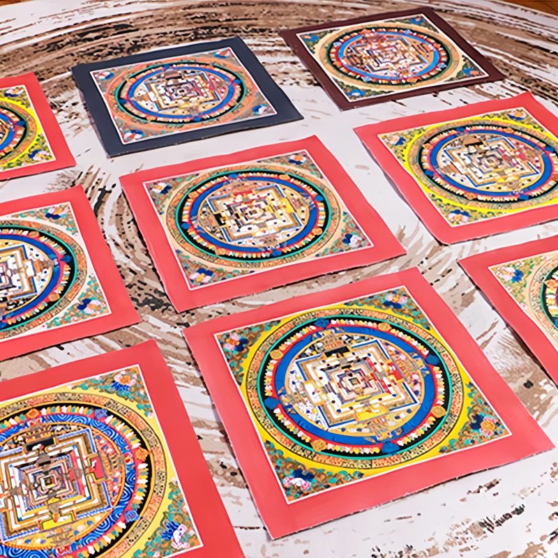 Tibetische Mandala-Thangka Blind Box (Handgefertigt) Tibetan Handmade Mandala Thangka Blind Box