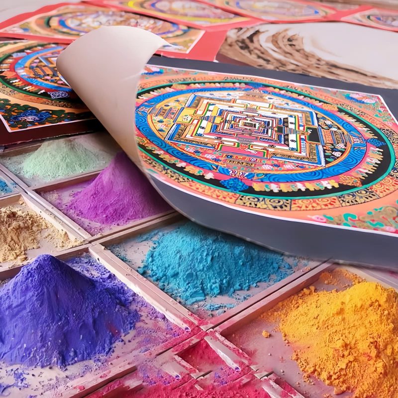 Tibetische Mandala-Thangka Blind Box (Handgefertigt) Tibetan Handmade Mandala Thangka Blind Box