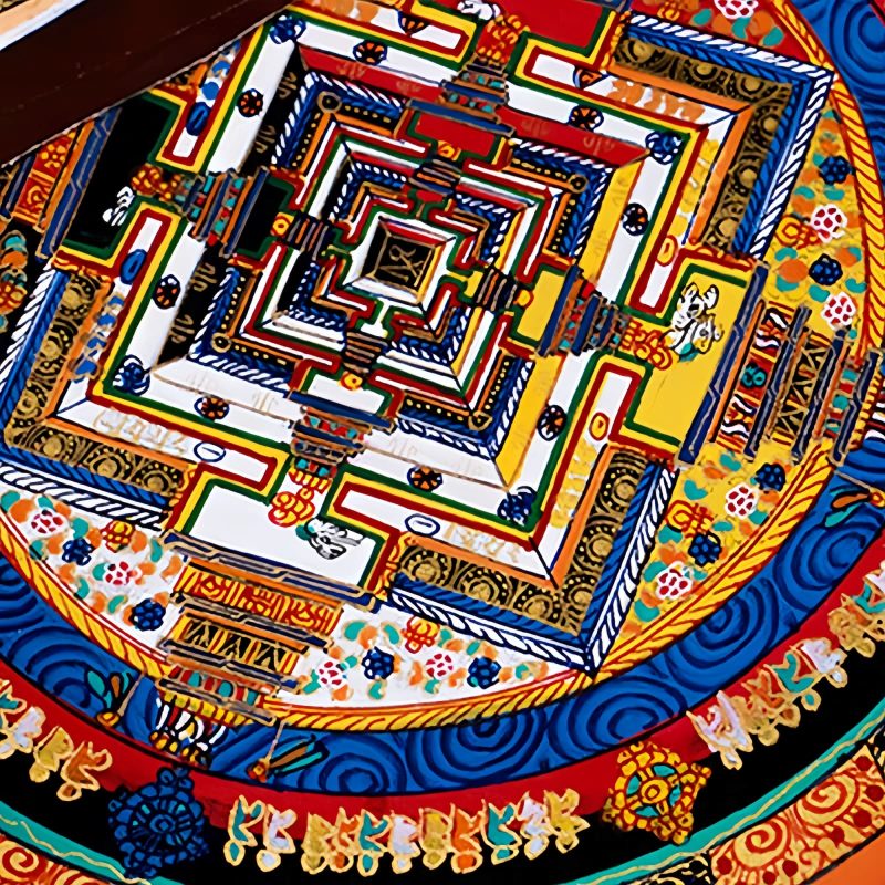 Tibetische Mandala-Thangka Blind Box (Handgefertigt) Tibetan Handmade Mandala Thangka Blind Box