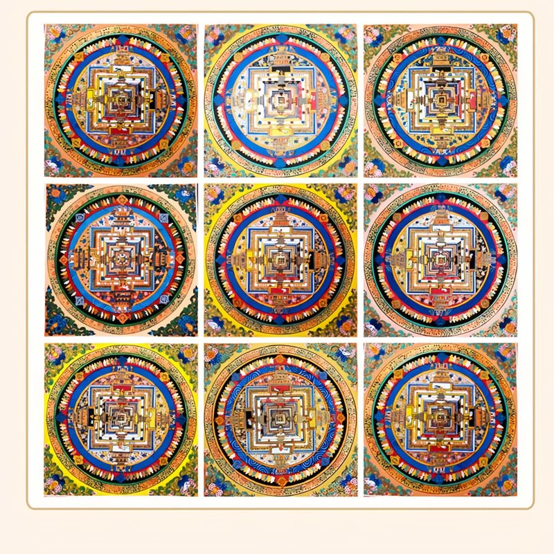 Tibetische Mandala-Thangka Blind Box (Handgefertigt) Tibetan Handmade Mandala Thangka Blind Box