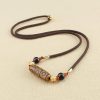 Tibetan Nine-Eye Dzi Bead Protection Necklace Tibetan Nine-Eye Dzi Bead Protection Necklace