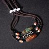 Agate Tibetan Dzi Bead Protection Necklace Agate Tibetan Dzi Bead Protection Necklace