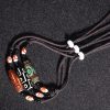 Agate Tibetan Dzi Bead Protection Necklace Agate Tibetan Dzi Bead Protection Necklace