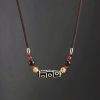 Tibetan Nine-Eye Dzi Bead Protection Necklace Tibetan Nine-Eye Dzi Bead Protection Necklace