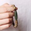 Tibetan Nine-Eye Dzi Bead Sandalwood Peace Bracelet Tibetan Nine-Eye Dzi Bead Sandalwood Peace Bracelet