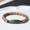 Tibetan Nine-Eye Dzi Bead Sandalwood Peace Bracelet Tibetan Nine-Eye Dzi Bead Sandalwood Peace Bracelet