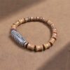 Tibetan Nine-Eye Dzi Bead Sandalwood Peace Bracelet Tibetan Nine-Eye Dzi Bead Sandalwood Peace Bracelet
