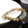 Pulsera Tibetana de Sándalo y Cuenta Dzi de Nueve Ojos para la Abundancia Tibetan Nine-Eye Dzi Bead Sandalwood Wealth Bracelet