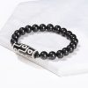 Pulsera Tibetana de Sándalo y Cuenta Dzi de Nueve Ojos para la Abundancia Tibetan Nine-Eye Dzi Bead Sandalwood Wealth Bracelet