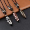 Tibetan Nine-Eye Dzi Bead Wealth Protection Necklace Tibetan Nine-Eye Dzi Bead Wealth Protection Necklace
