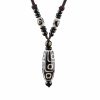 Tibetan Nine-Eye Dzi Bead Wealth Protection Necklace Tibetan Nine-Eye Dzi Bead Wealth Protection Necklace
