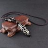 Tibetan Nine-Eye Dzi Bead Wealth Protection Necklace Tibetan Nine-Eye Dzi Bead Wealth Protection Necklace