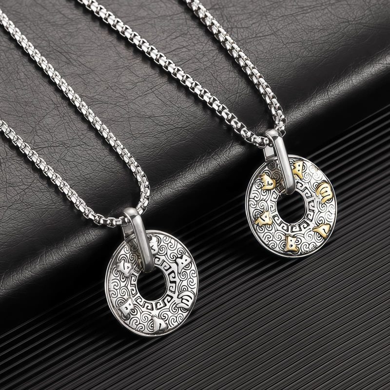 Tibetan Om Mani Padme Hum Peace Necklace Pendant Tibetan Om Mani Padme Hum Peace Necklace Pendant
