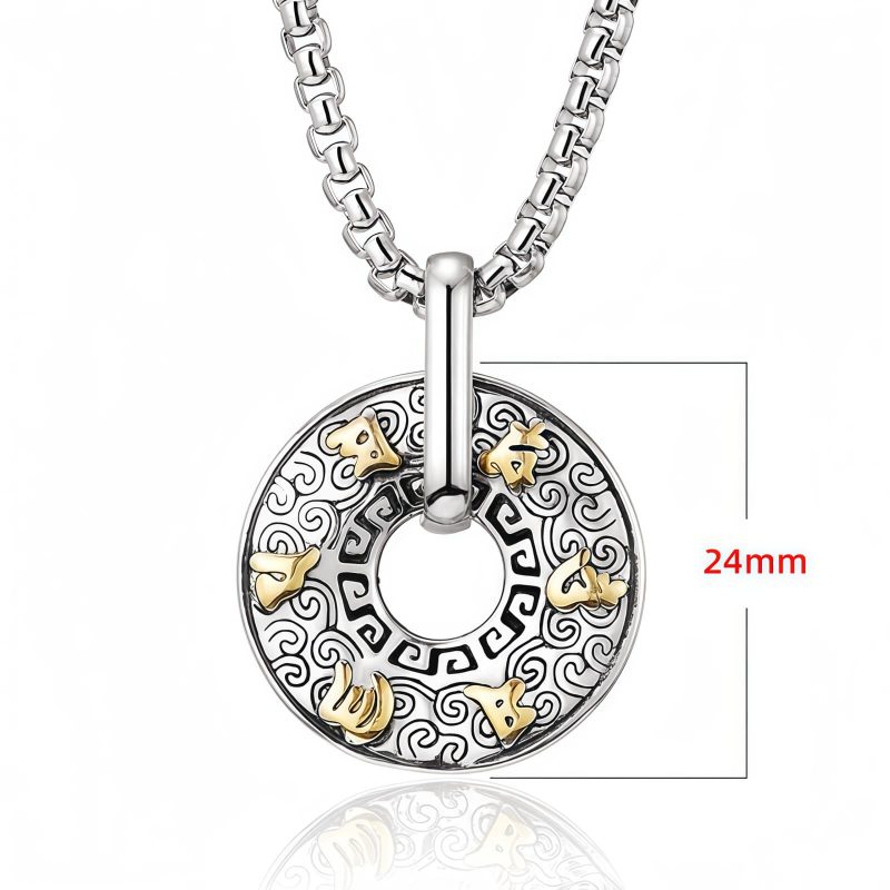 Tibetan Om Mani Padme Hum Peace Necklace Pendant Tibetan Om Mani Padme Hum Peace Necklace Pendant