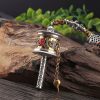 Tibetan Om Mani Padme Hum Prayer Wheel Car Hanging Ornament Tibetan Om Mani Padme Hum Prayer Wheel Car Hanging Ornament