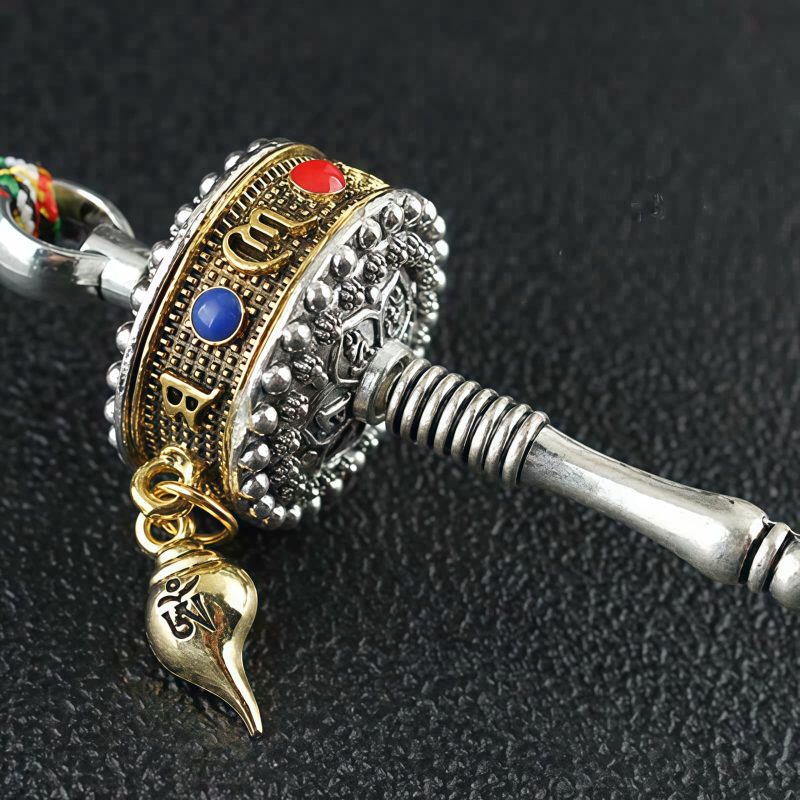 Tibetan Om Mani Padme Hum Prayer Wheel Car Hanging Ornament Tibetan Om Mani Padme Hum Prayer Wheel Car Hanging Ornament