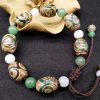 Pulsera Tibetana de Protección con Cuenta Dzi de Tres Ojos Tibetan Three-Eyed Dzi Bead Protection Bracelet