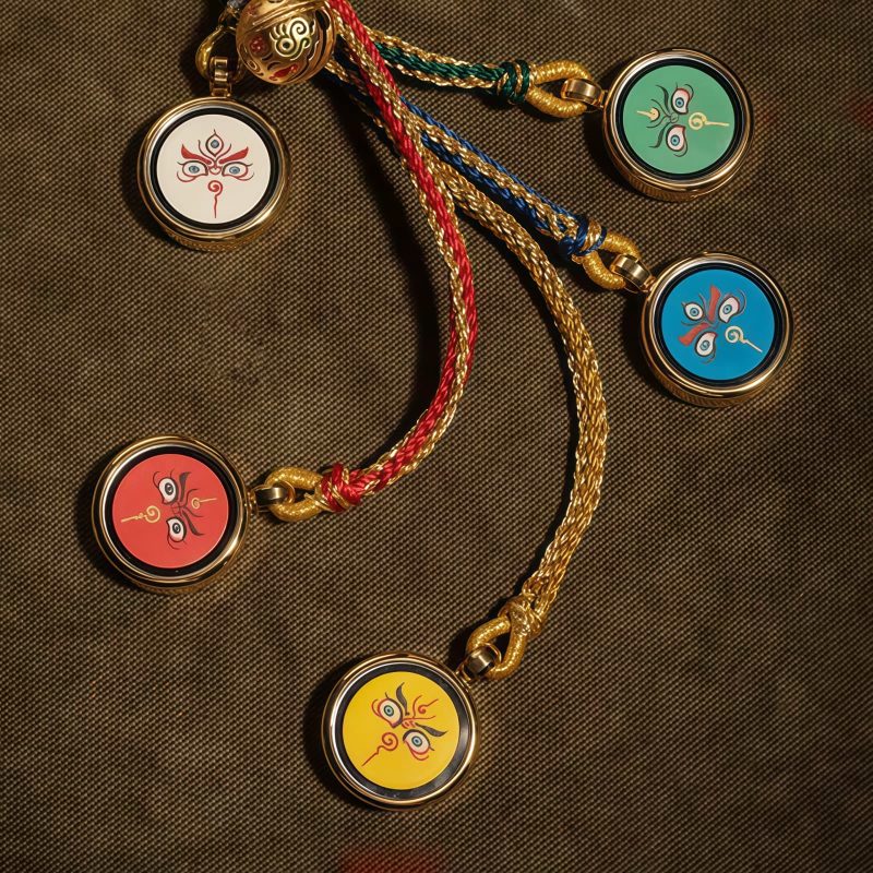 Tibetan Five Gods of Wealth Wall Hanging Decoration Tibetan Five Gods of Wealth Wall Hanging Decoration