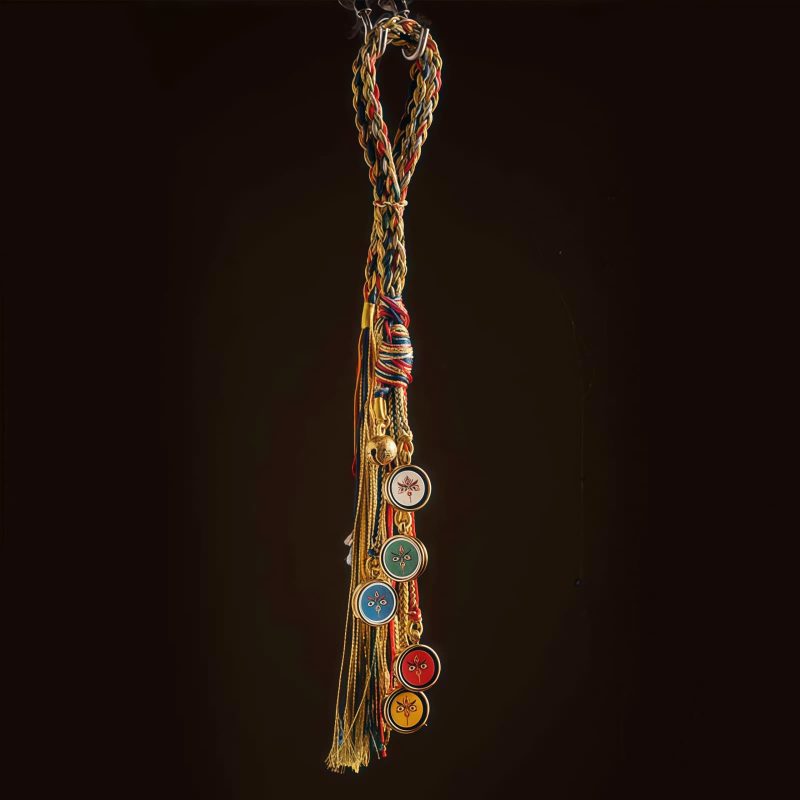 Tibetan Five Gods of Wealth Wall Hanging Decoration Tibetan Five Gods of Wealth Wall Hanging Decoration